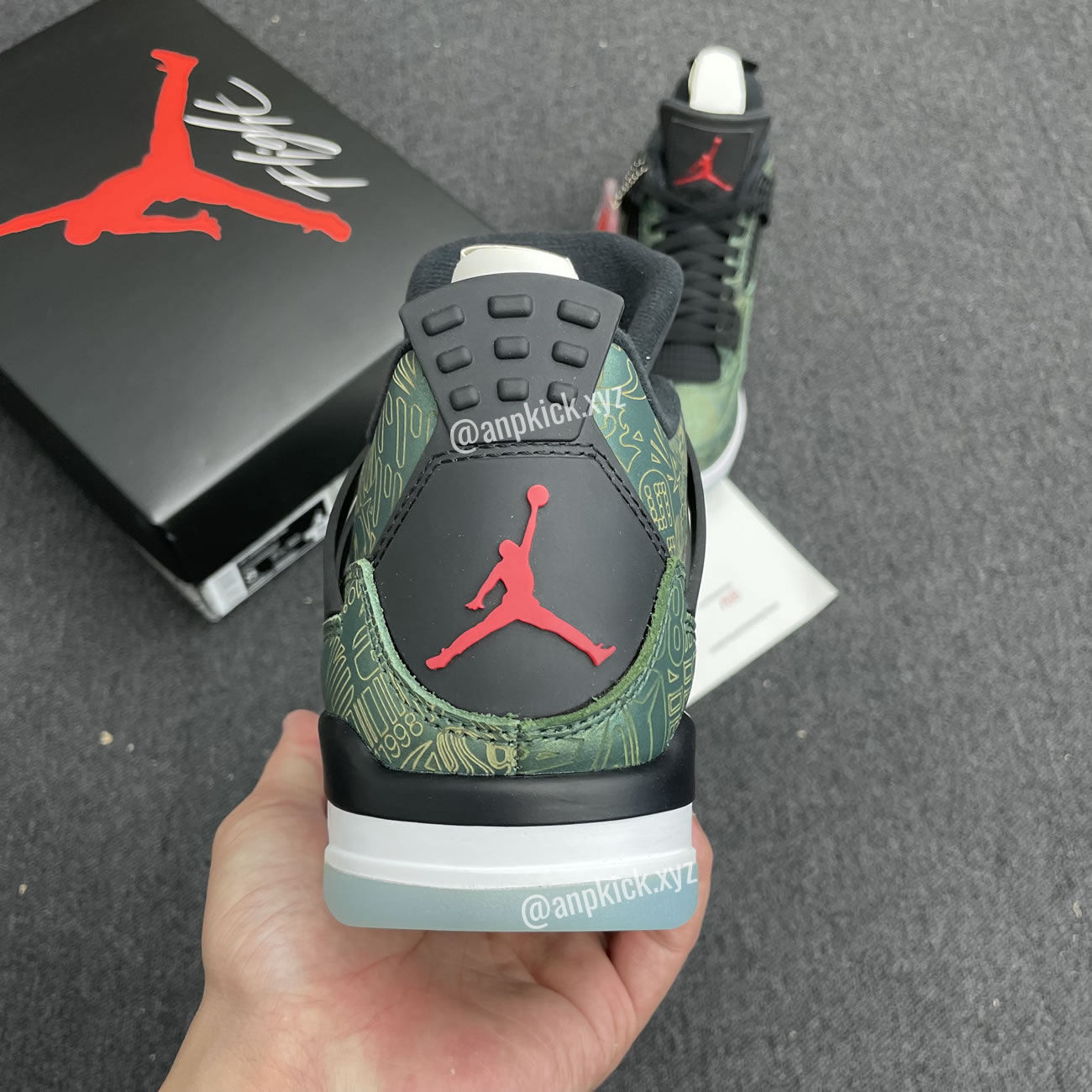 Jalen Ramsey Air Jordan 4 Retro Laser Green Happy Holidays Cw0897 101 (4) - newkick.app