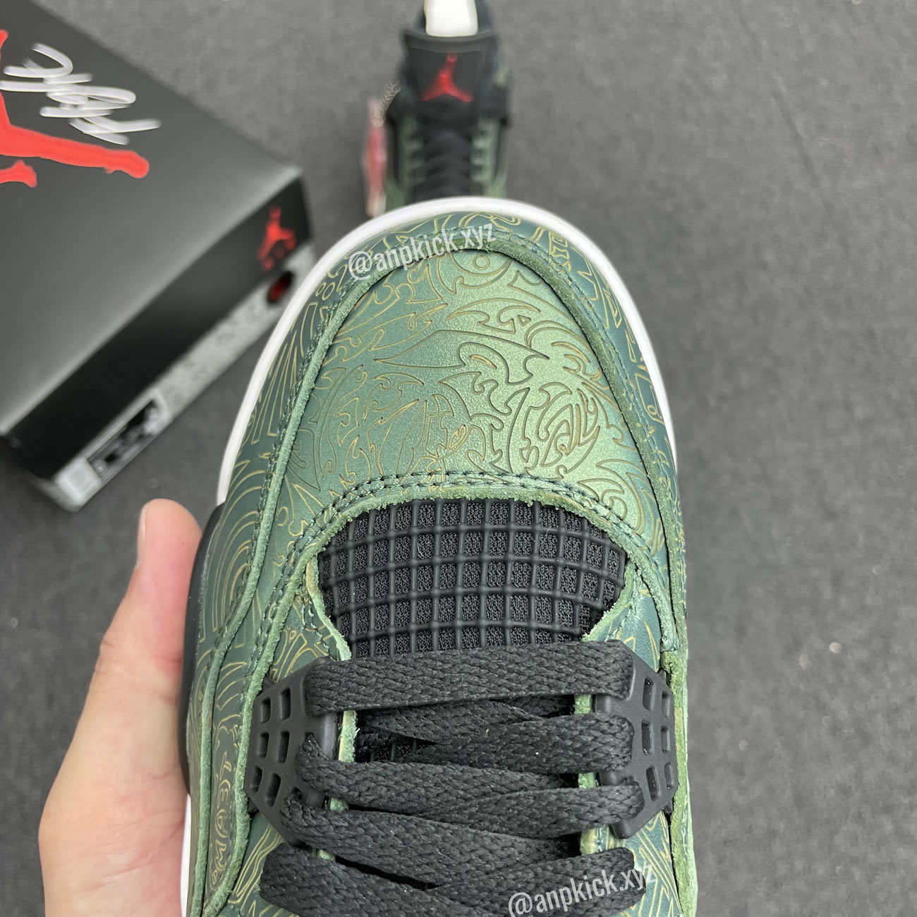 Jalen Ramsey Air Jordan 4 Retro Laser Green Happy Holidays Cw0897 101 (5) - newkick.app