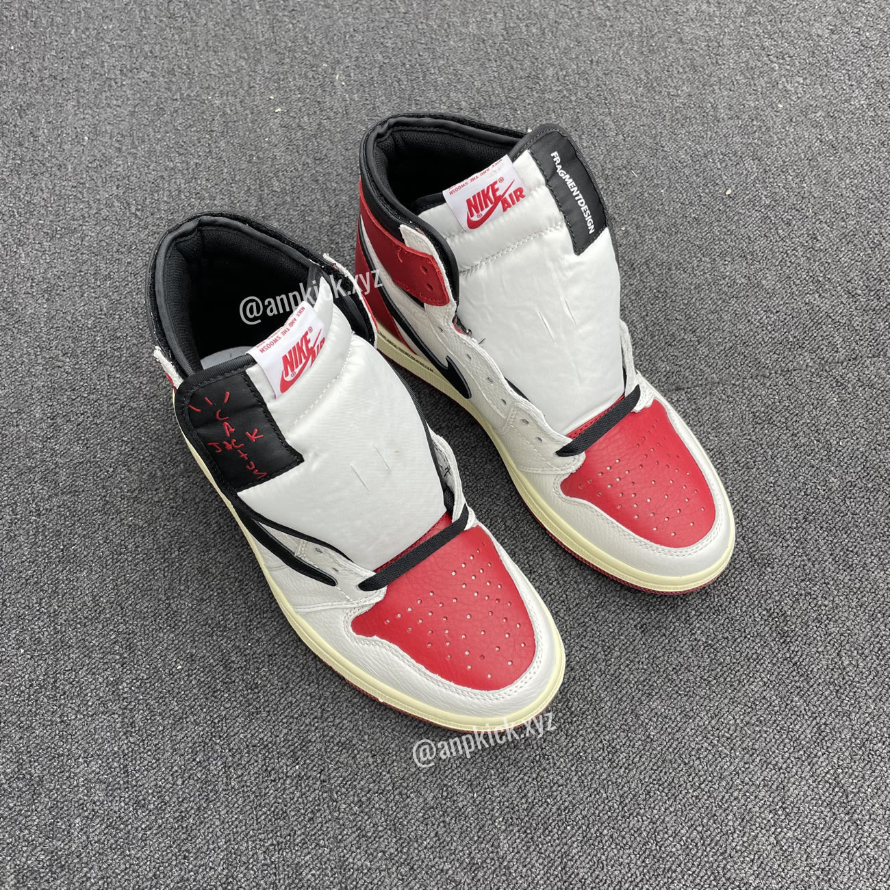 Travis Scott Air Jordan 1 High Og Sp White Red Black Fragment Anpkick Custom Making (3) - newkick.app