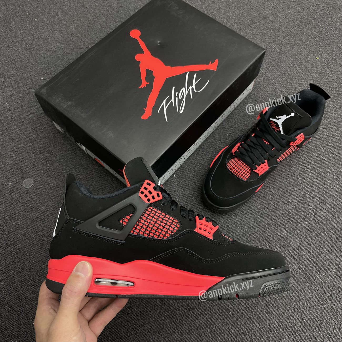 Air Jordan 4 Red Thunder Black White Red Ct8527 016 (3) - newkick.app