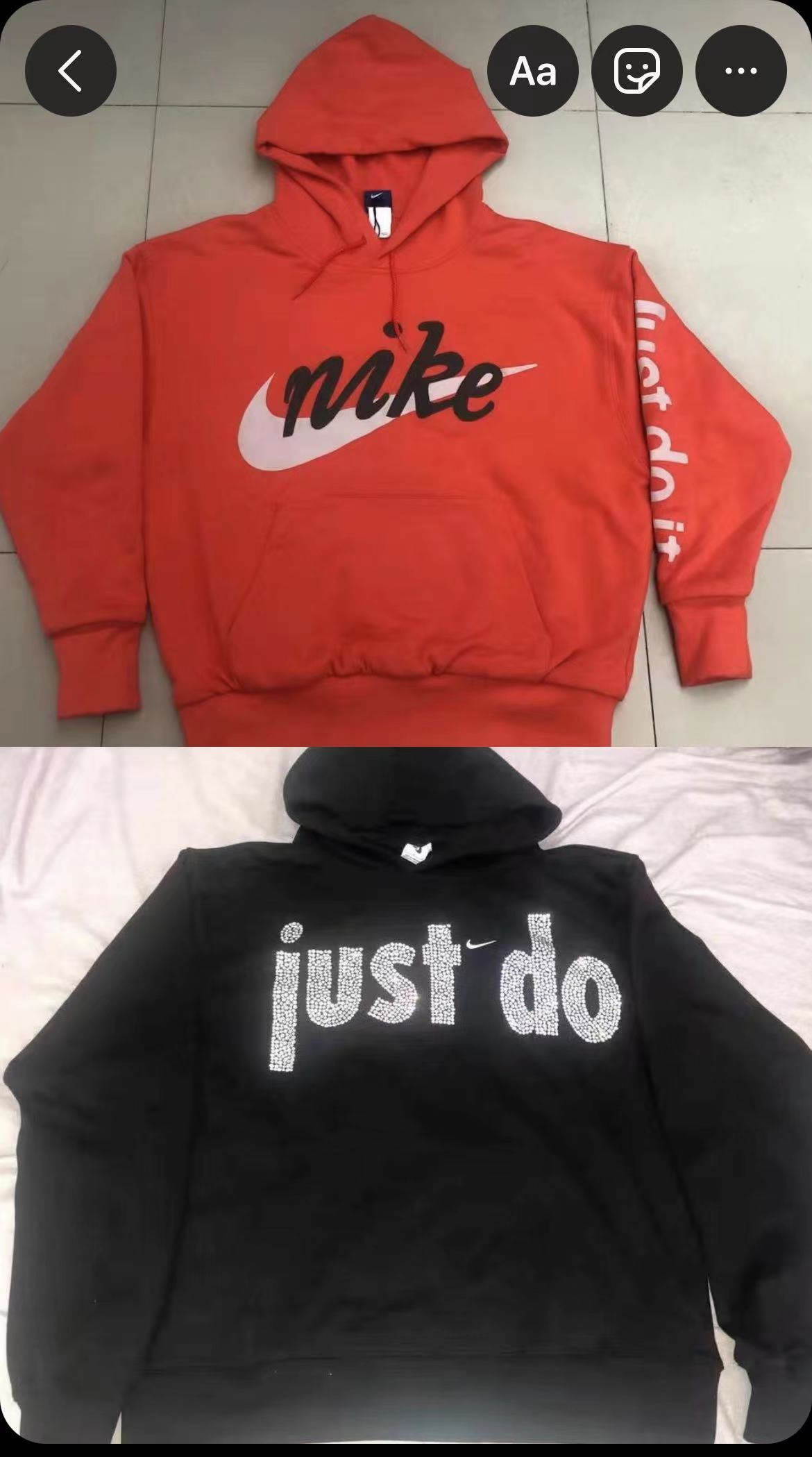 Nike Just Do It Hoodie Black Orange (2) - newkick.app