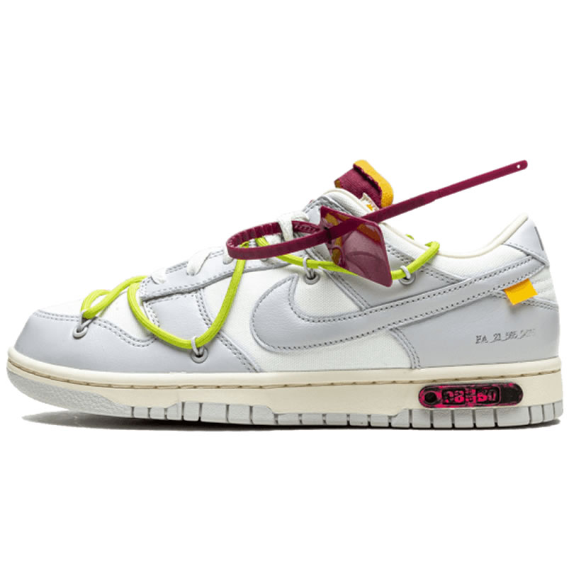 Off White Nike Sb Dunk Low The 08 Of 50 Grey White Yellow Dm1602 106 (1) - newkick.app