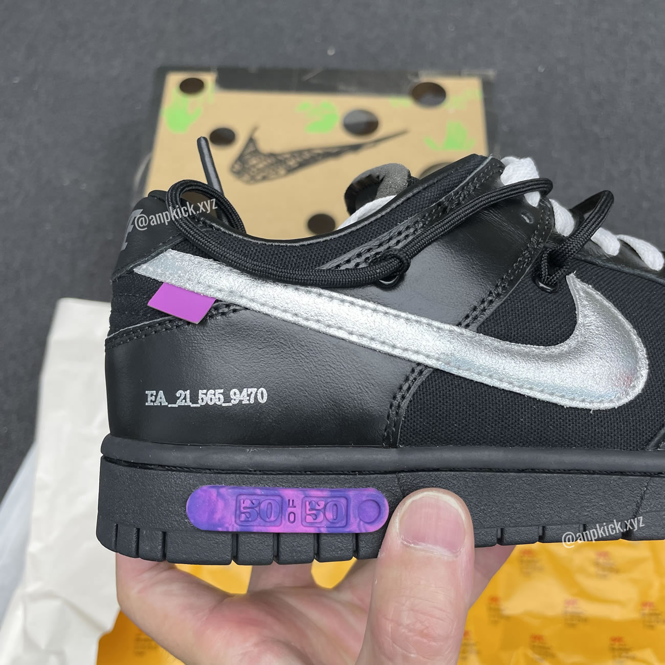 Off White Nike Sb Dunk Low The 50 Black Silver Dm1602 001 (2) - newkick.app