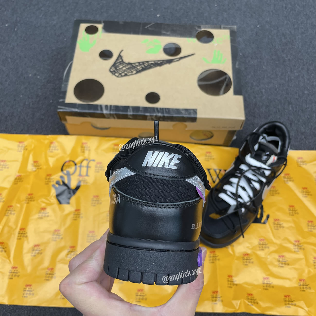 Off White Nike Sb Dunk Low The 50 Black Silver Dm1602 001 (4) - newkick.app