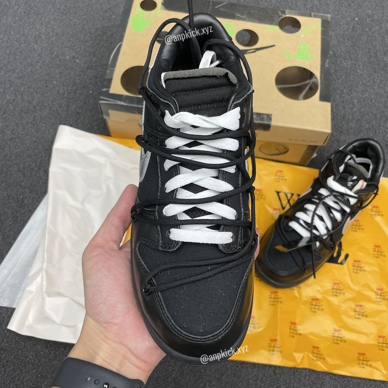 Off White Nike Sb Dunk Low The 50 Black Silver Dm1602 001 (5) - newkick.app