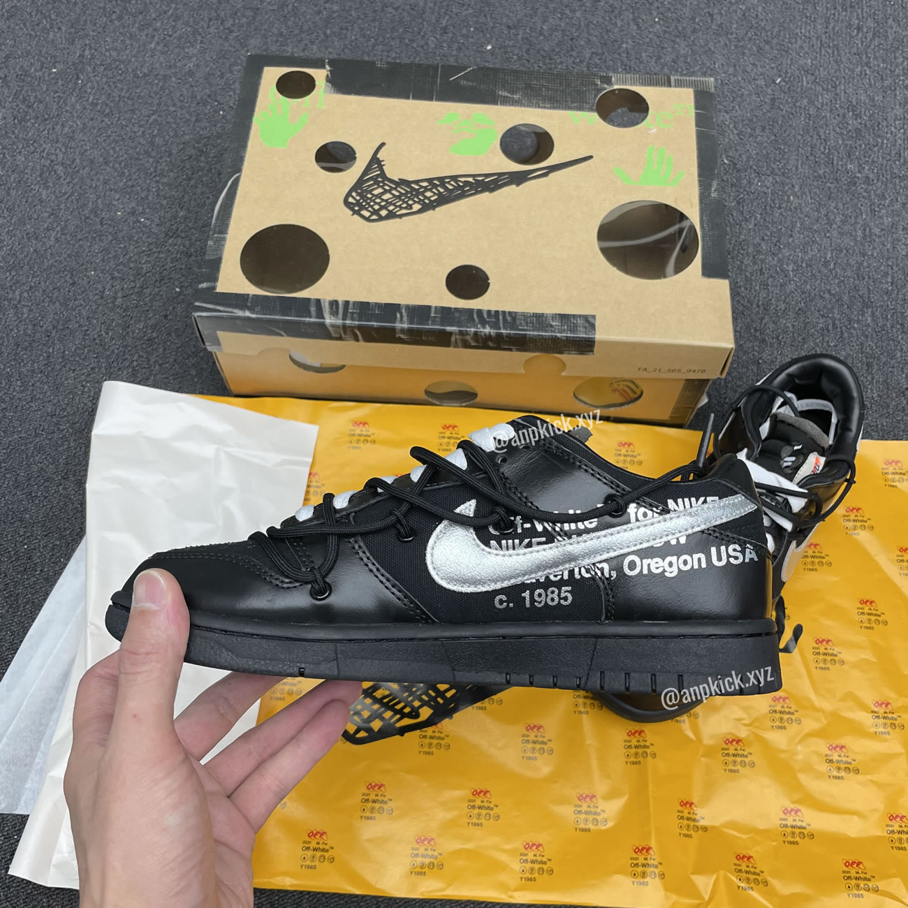 Off White Nike Sb Dunk Low The 50 Black Silver Dm1602 001 (6) - newkick.app