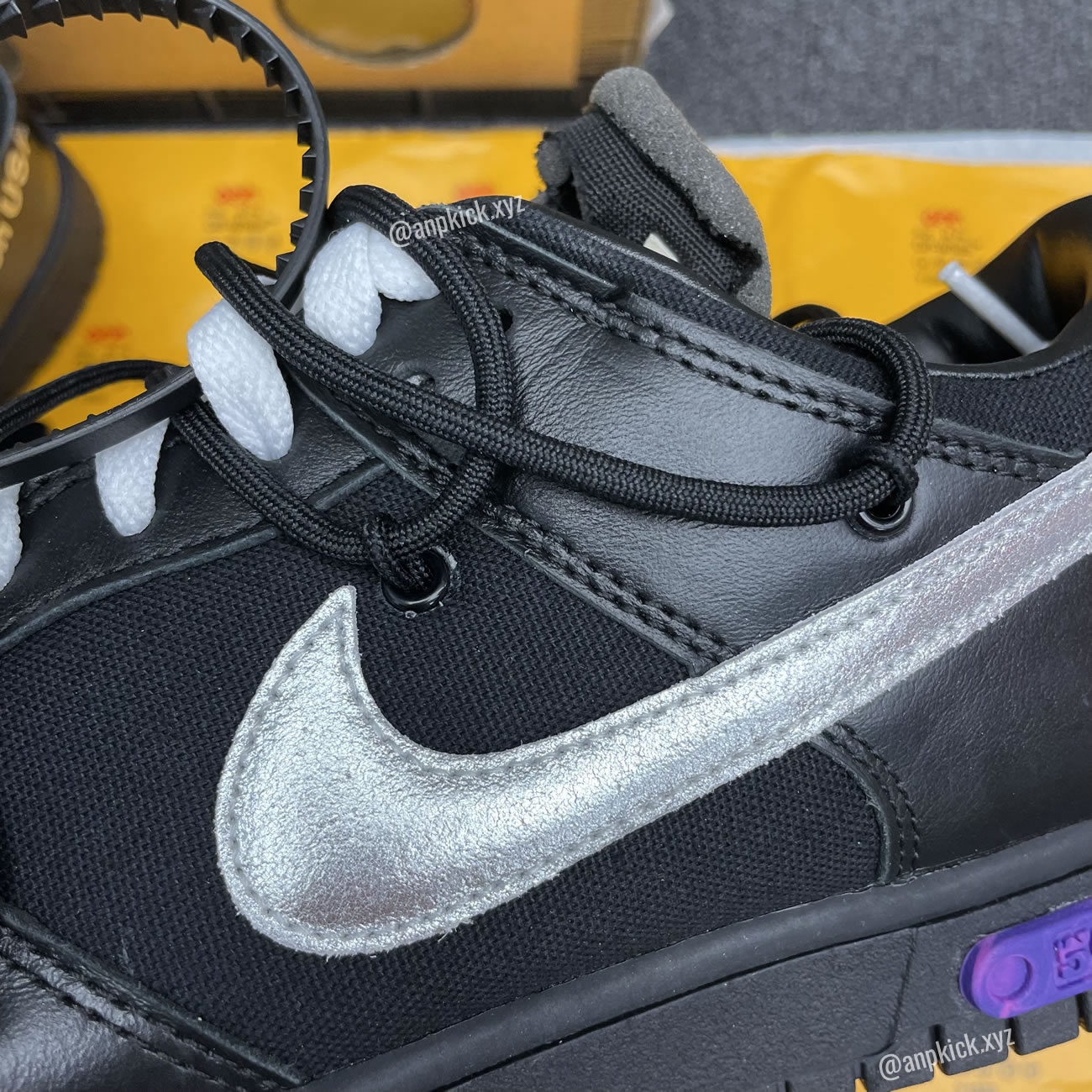 Off White Nike Sb Dunk Low The 50 Black Silver Dm1602 001 (7) - newkick.app