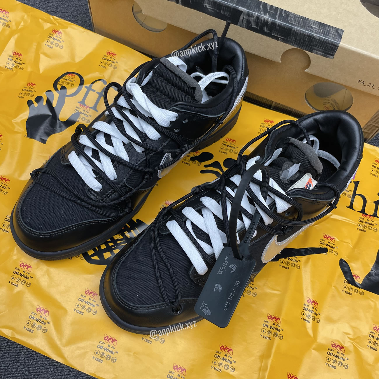 Off White Nike Sb Dunk Low The 50 Black Silver Dm1602 001 (9) - newkick.app