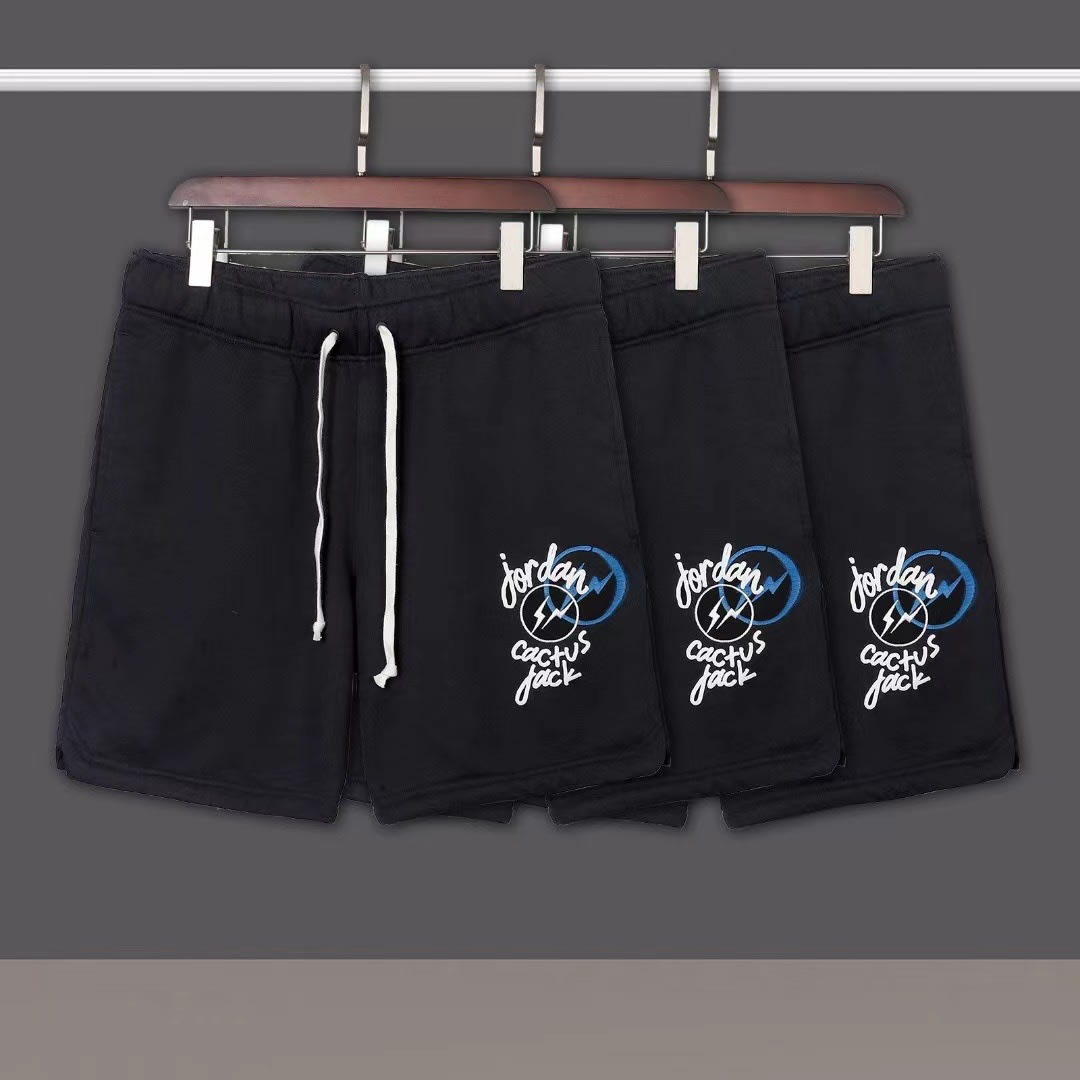 Travis Scott X Jordan X Fragment Shorts Black (4) - newkick.app