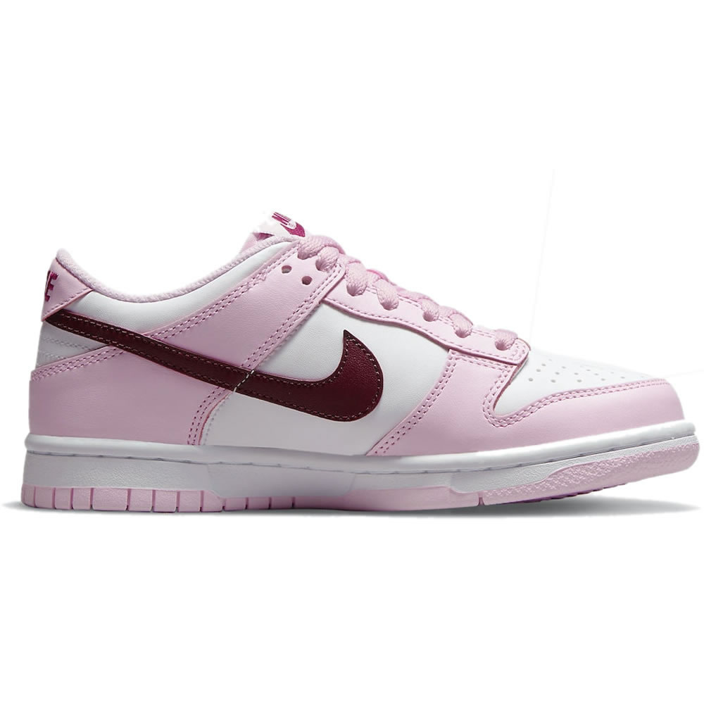 Nike Dunk Low Gs Strawberry Pink White Pink Red Cw1590 601 (2) - newkick.app