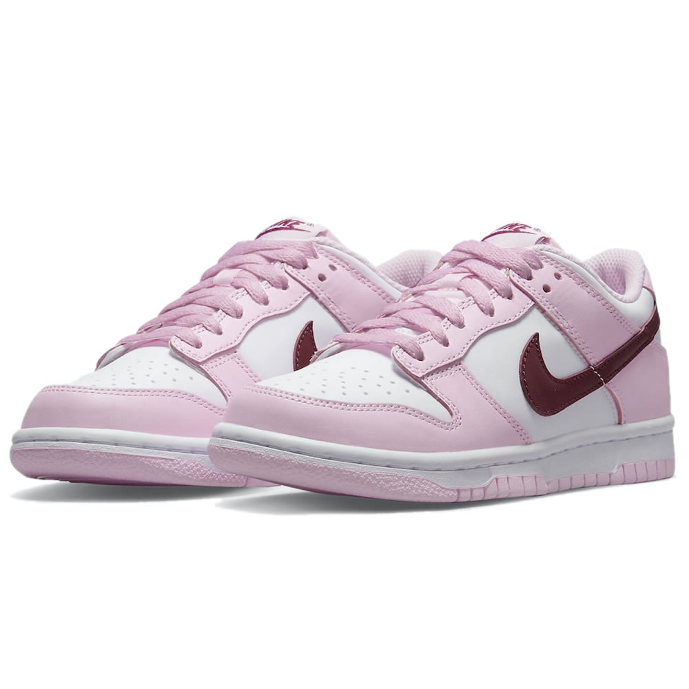 Nike Dunk Low Gs Strawberry Pink White Pink Red Cw1590 601 (3) - newkick.app