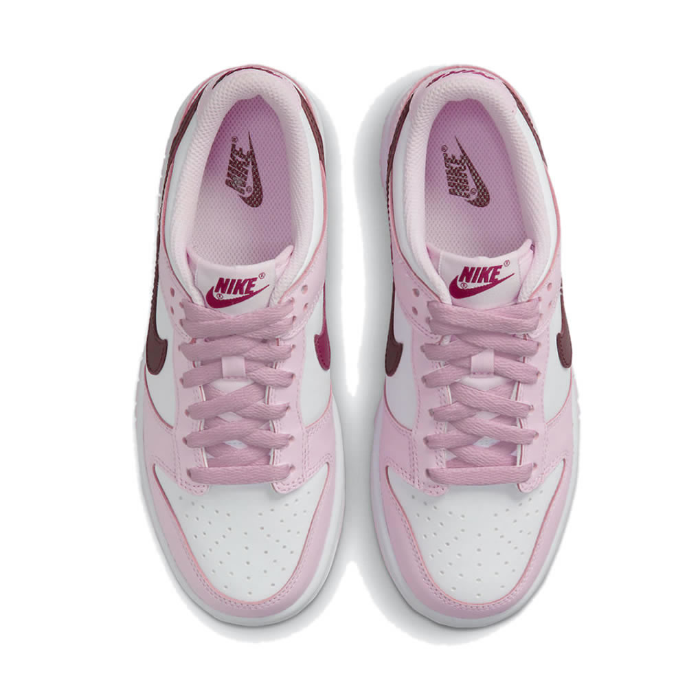 Nike Dunk Low Gs Strawberry Pink White Pink Red Cw1590 601 (4) - newkick.app