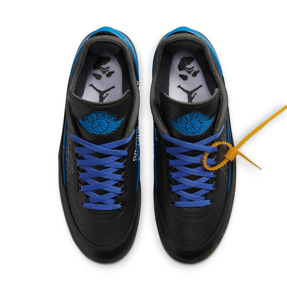 Off White Air Jordan 2 Low Black Varsity Royal Dj4375 004 (4) - newkick.app