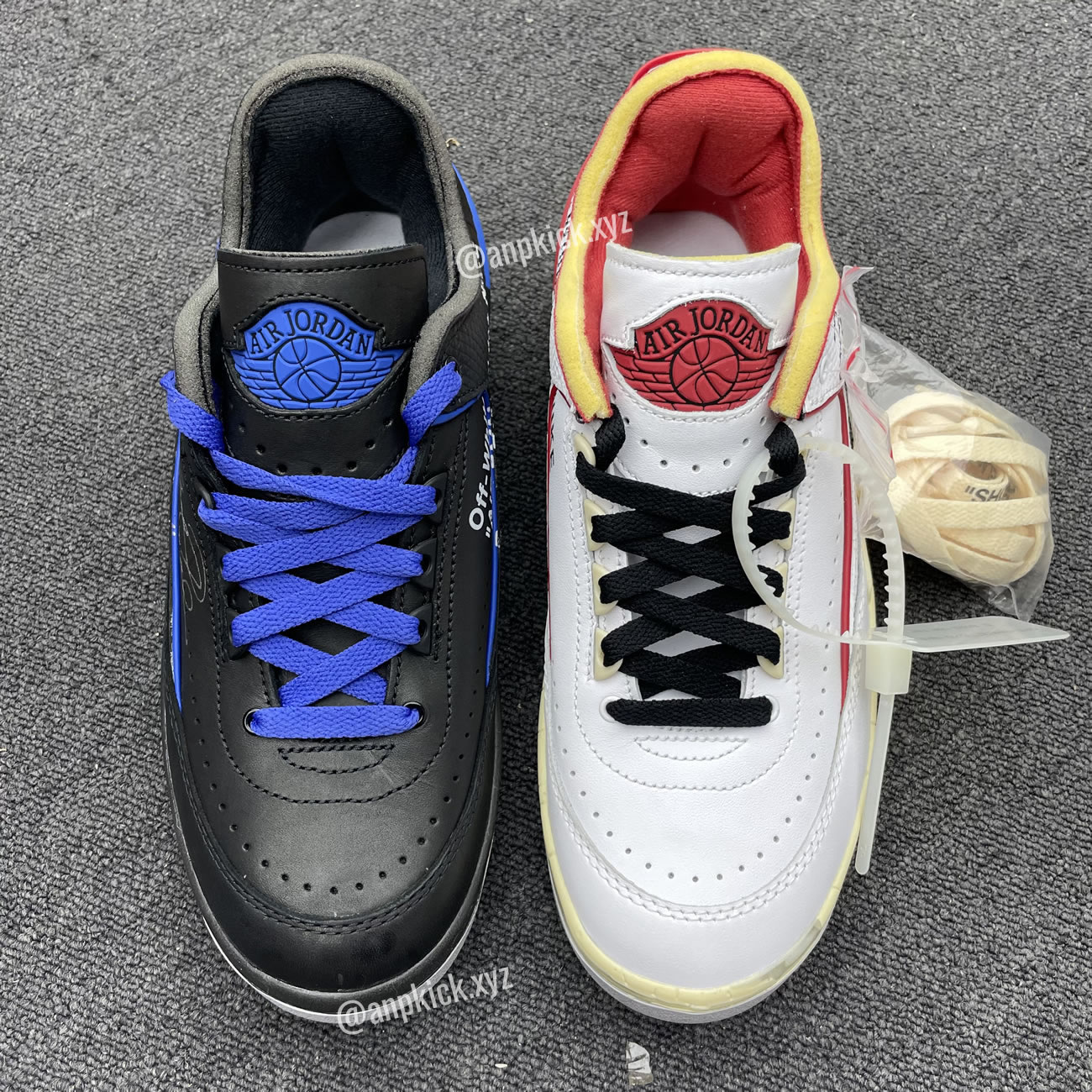 Off White Air Jordan 2 Low White Red Black Blue (4) - newkick.app