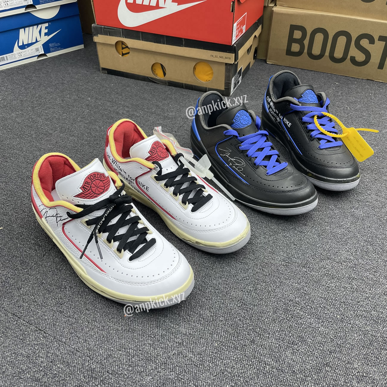 Off White Air Jordan 2 Low White Red Black Blue (7) - newkick.app