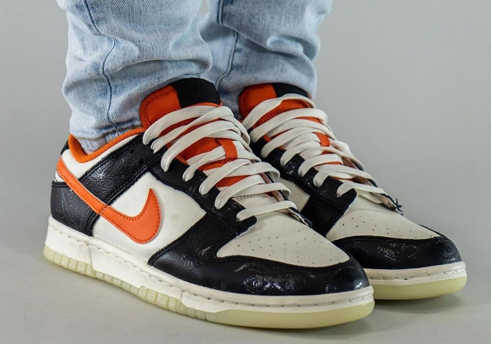 Nike Dunk Low Halloween Sail Starfish Black Dd3357 100 On Feet (1) - newkick.app