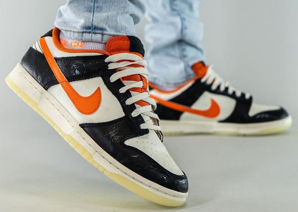 Nike Dunk Low Halloween Sail Starfish Black Dd3357 100 On Feet (3) - newkick.app