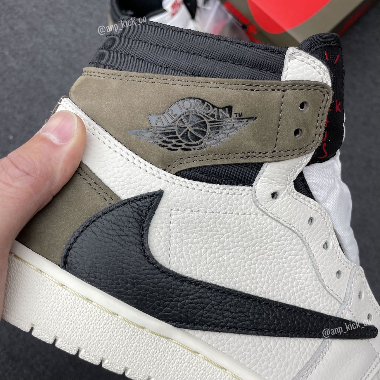 Travis Scott Air Jordan 1 High Og Sp White Brown Black Fragment Anpkick Custom Making (4) - newkick.app