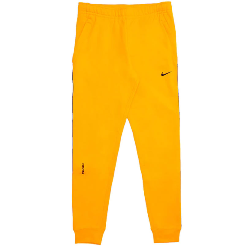 Nike Drake Nocta Fleece Pants Yellow Fw20 (1) - newkick.app