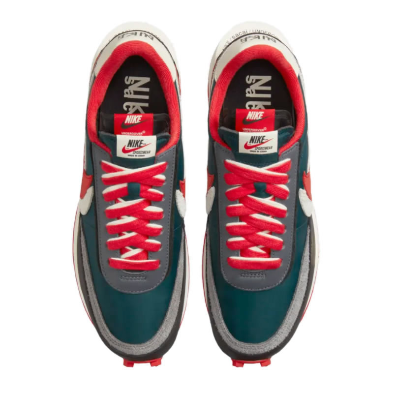 Sacai Undercover Nike Ldwaffle Midnight Spruce University Red Dj4877 300 (4) - newkick.app