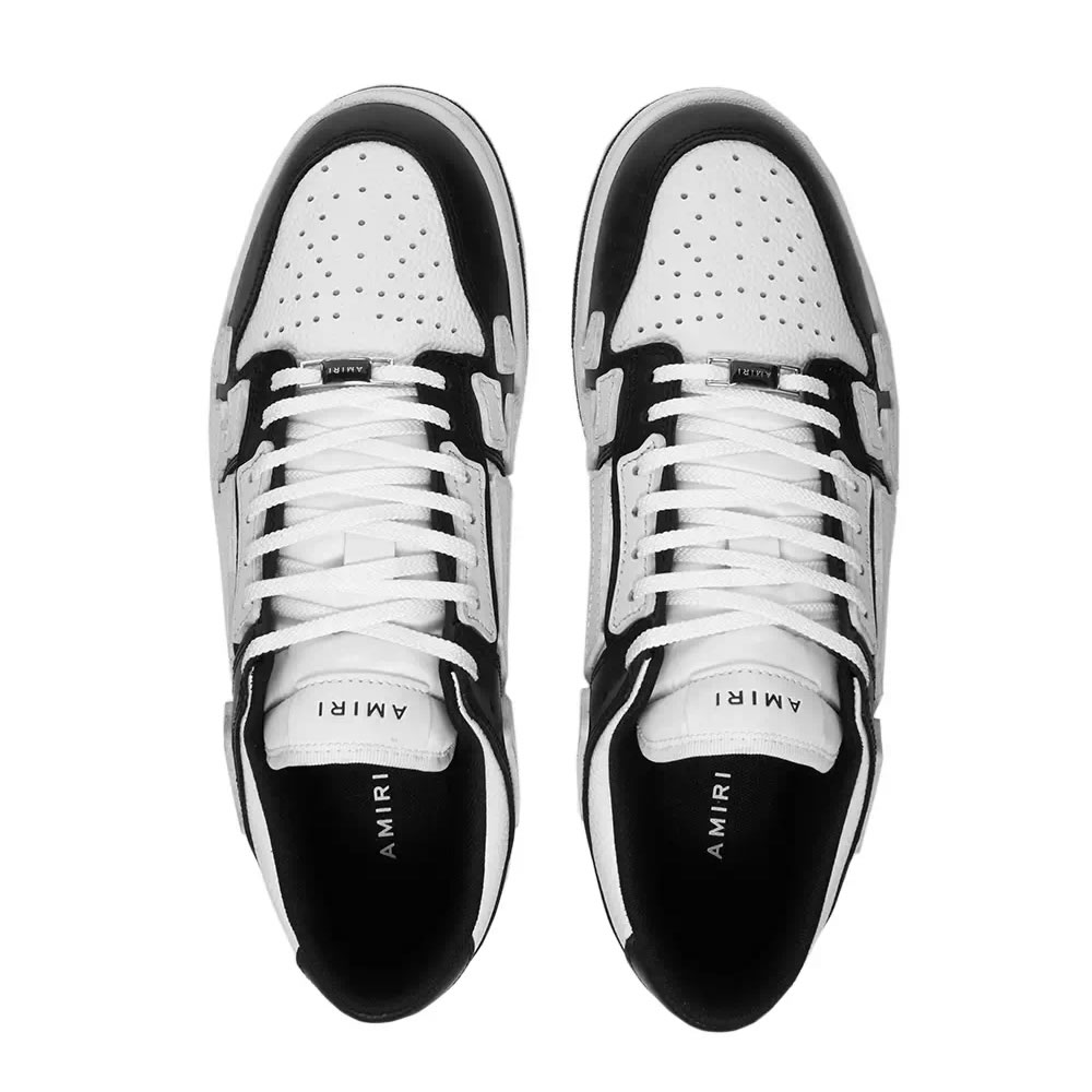 A M I R I Skel Top Low Leather Sneakers Black White Mfs003 000 (3) - newkick.app