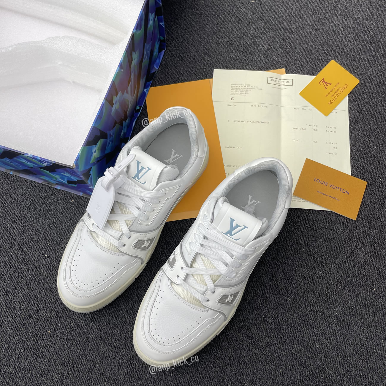 New L V Trainer Sneaker Shoes White Signature (8) - newkick.app