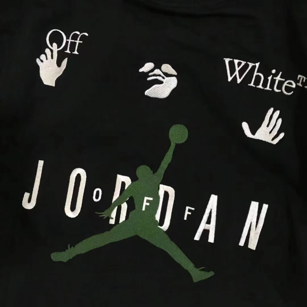 Off White Jordan Hoodie Black (3) - newkick.app