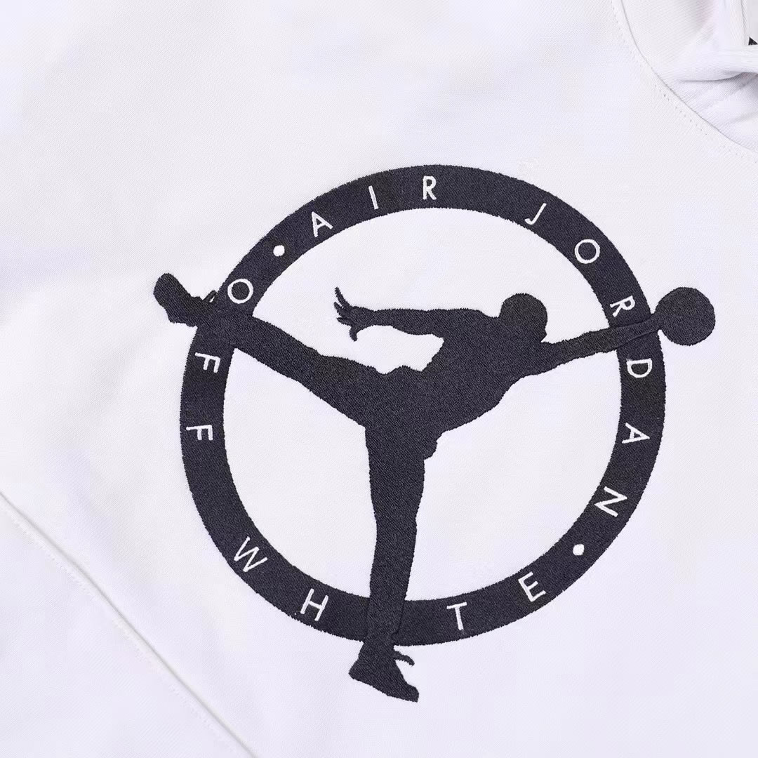 Off White Jordan Hoodie Anpkick White (6) - newkick.app