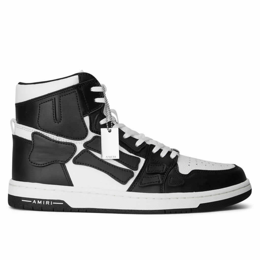 A M I R I Skel Top High Leather Sneakers Black White Mfs002 004 (2) - newkick.app