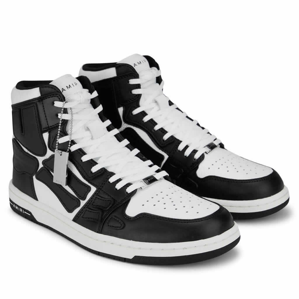 A M I R I Skel Top High Leather Sneakers Black White Mfs002 004 (3) - newkick.app