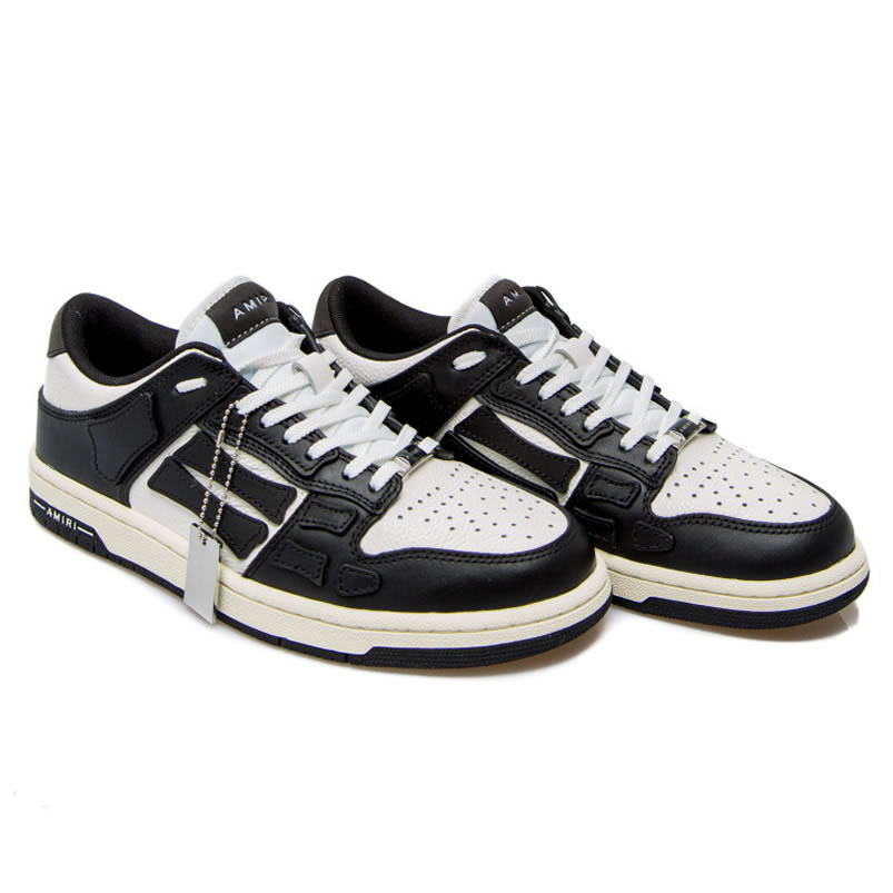 A M I R I Skel Top Low Leather Sneakers Black White Mfs003 004 (3) - newkick.app