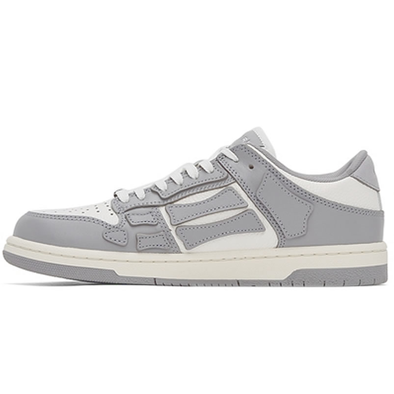 A M I R I Skel Top Low Leather Sneakers Grey White Mfs003 043 (1) - newkick.app