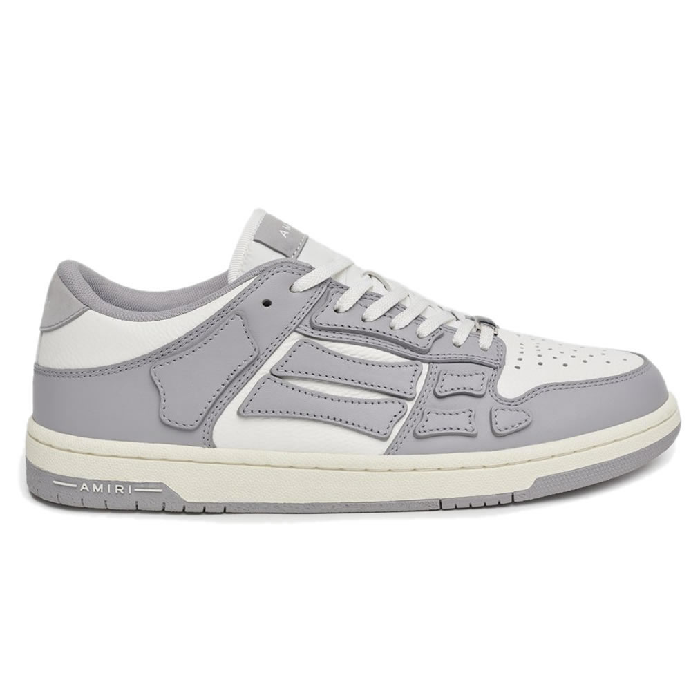 A M I R I Skel Top Low Leather Sneakers Grey White Mfs003 043 (2) - newkick.app