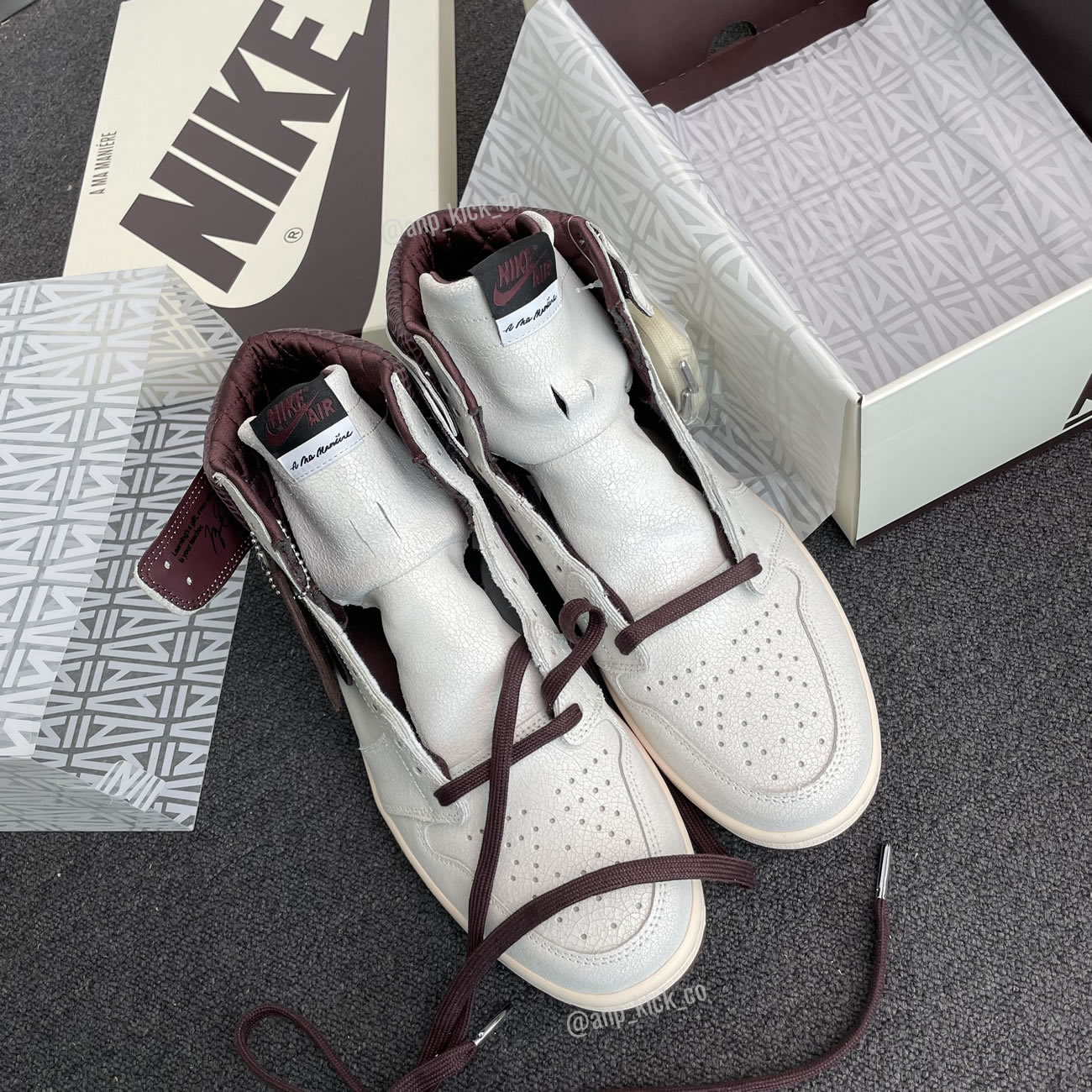 A Ma Maniere Air Jordan 1 High Og Sail And Burgundy Anpkick Do7097 100 (14) - newkick.app