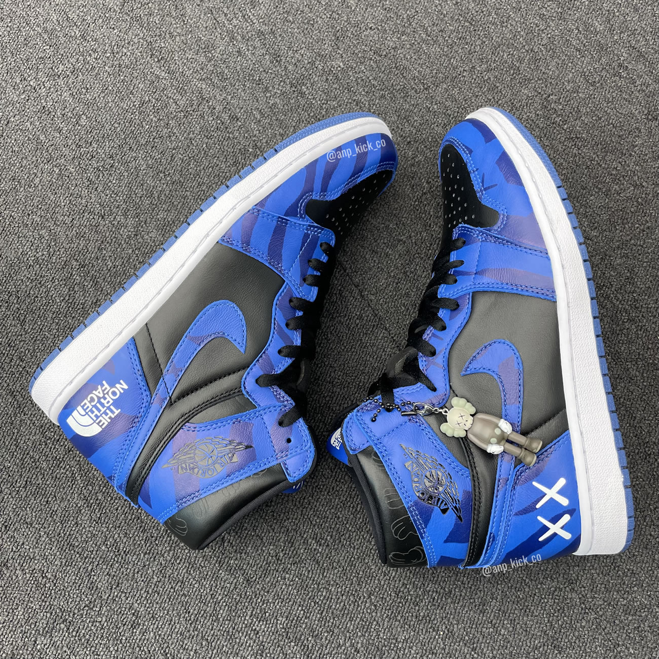 The North Face Kaws Air Jordan 1 Retro High Shoes Anpkick Custom Making (4) - newkick.app