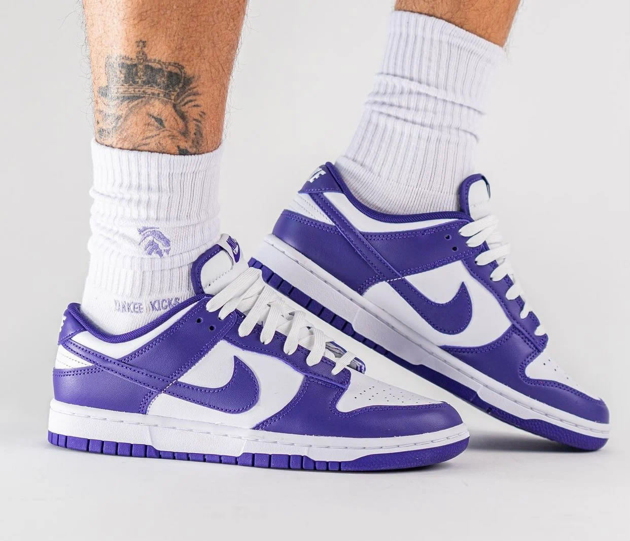 Nike Dunk Low Court Purple Dd1391 104 On Feet (2) - newkick.app