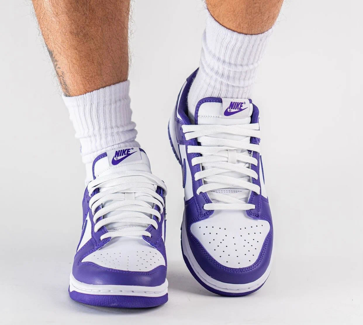 Nike Dunk Low Court Purple Dd1391 104 On Feet (3) - newkick.app