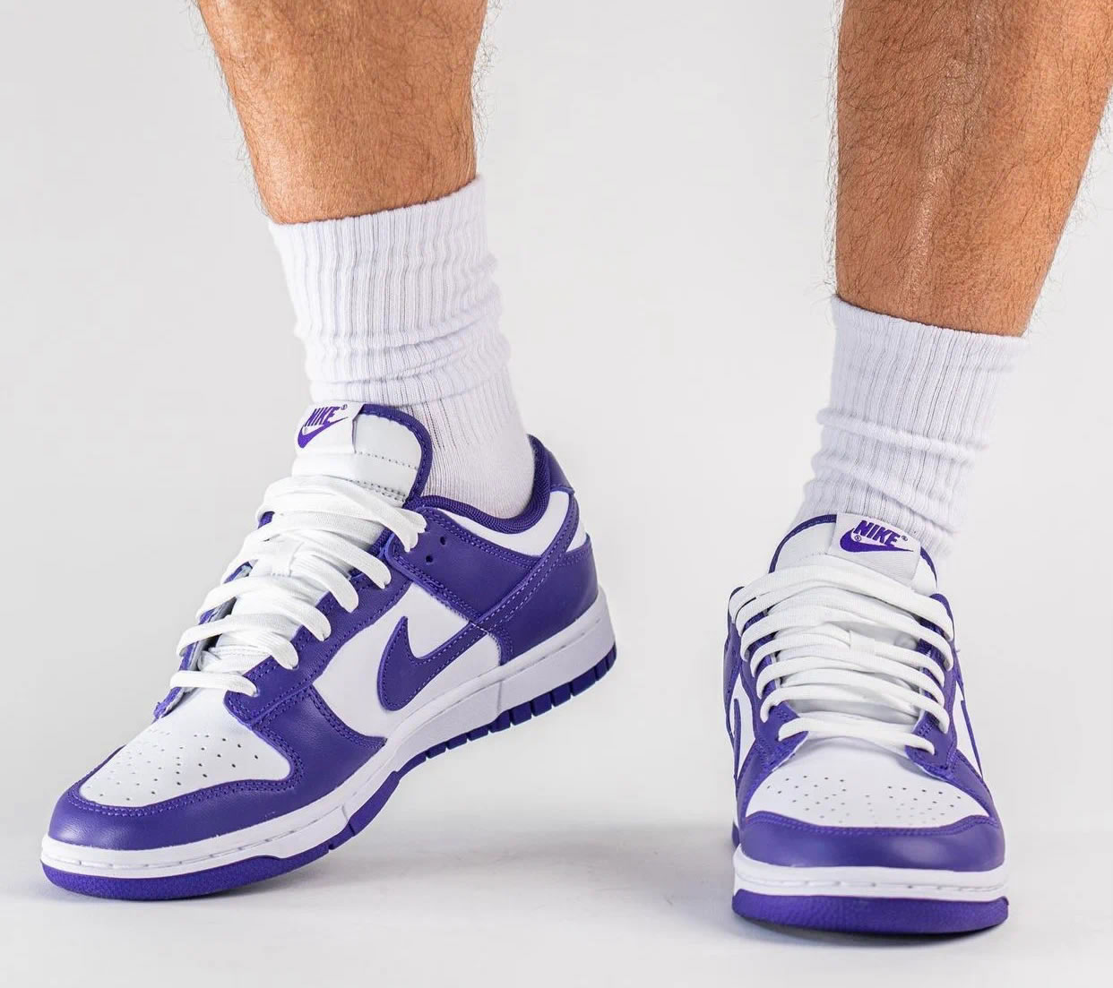 Nike Dunk Low Court Purple Dd1391 104 On Feet (4) - newkick.app