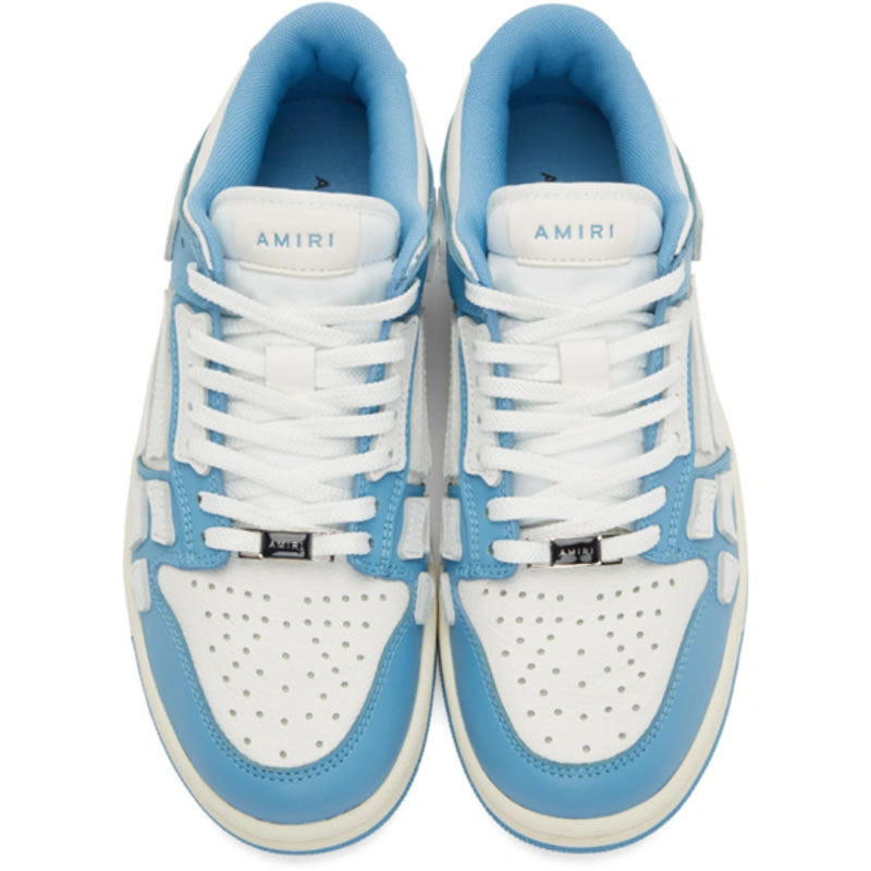 A M I R I Skel Top Low Leather Sneakers Blue Mfs003 462 (4) - newkick.app