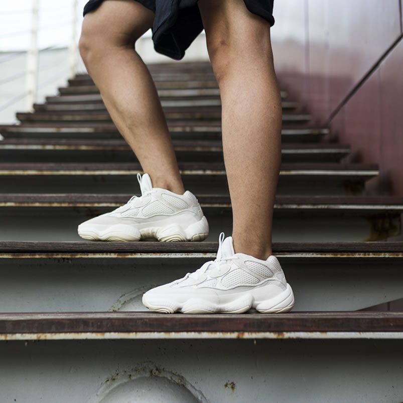 Adidas Yeezy 500 Bone White On Feet Outfit Fv3573 Release Date (1) - newkick.app