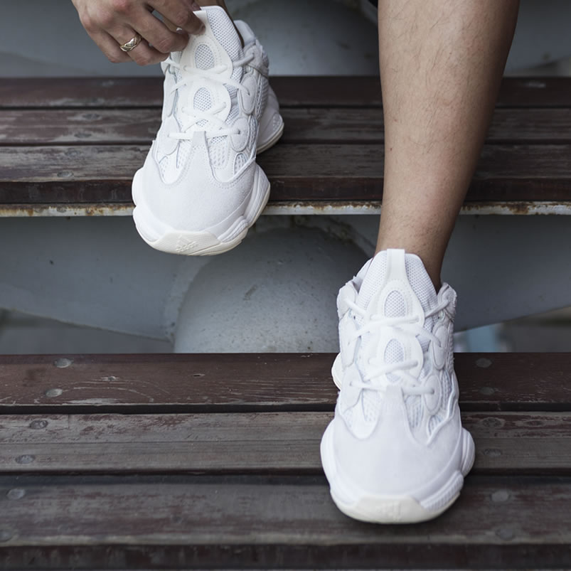 Adidas Yeezy 500 Bone White On Feet Outfit Fv3573 Release Date (4) - newkick.app