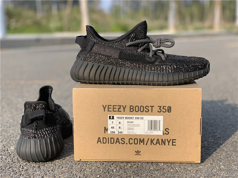 Adidas Yeezy Boost 350 V2 Static Refective Black Venom Ef2367 Wholesale (12) - newkick.app