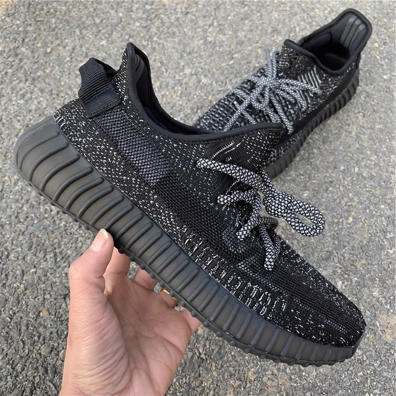 Yeezy Boost 350 V2 Static Refective Black Venom Ef2367 (1) - newkick.app