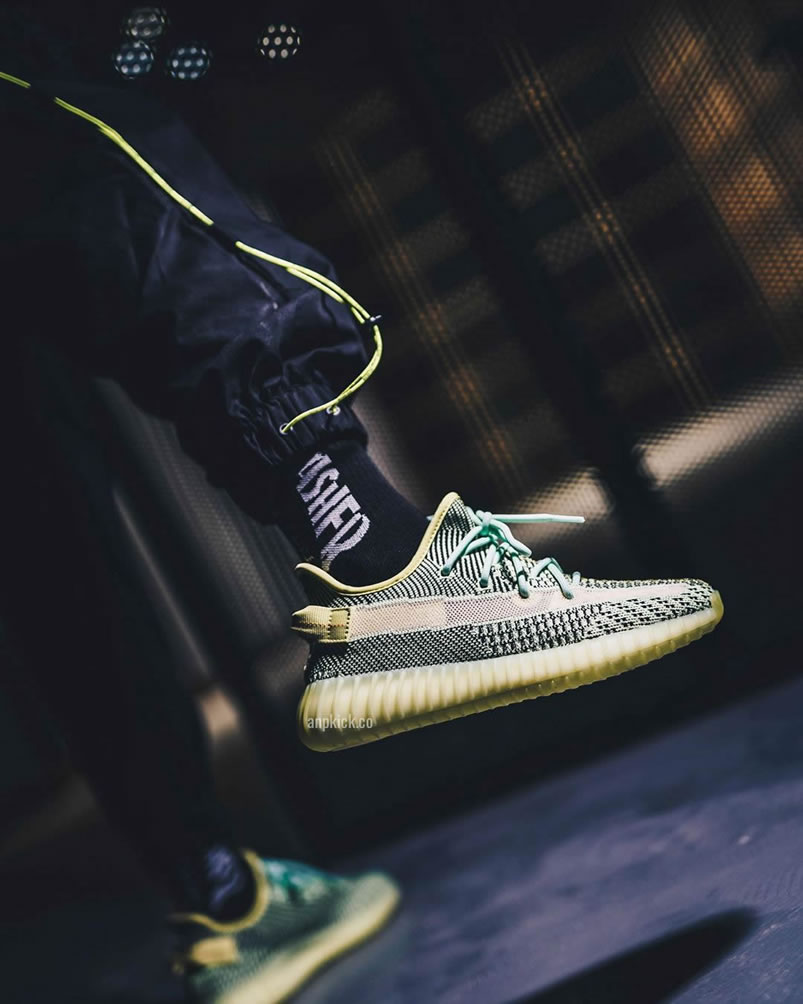 Adidas Yeezy Boost 350 V2 Yeezreel Non Reflective On Feet Release Date Fw5191 (6) - newkick.app