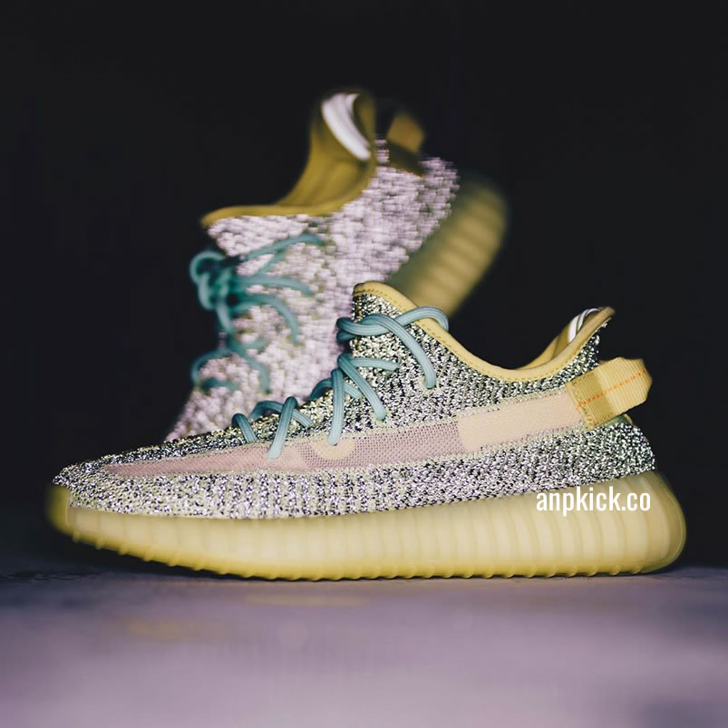 Adidas Yeezy Boost 350 V2 Yeezreel Reflective Green Black Fw4130 (1) - newkick.app