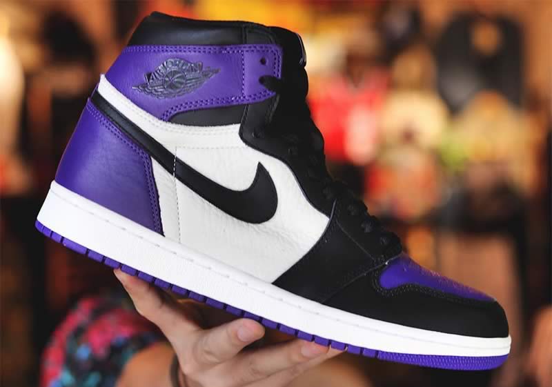 Air Jordan 1 Retro High OG Court Purple Sail Black For Sale Mens Wmns GS Size 555088-501 In Hand