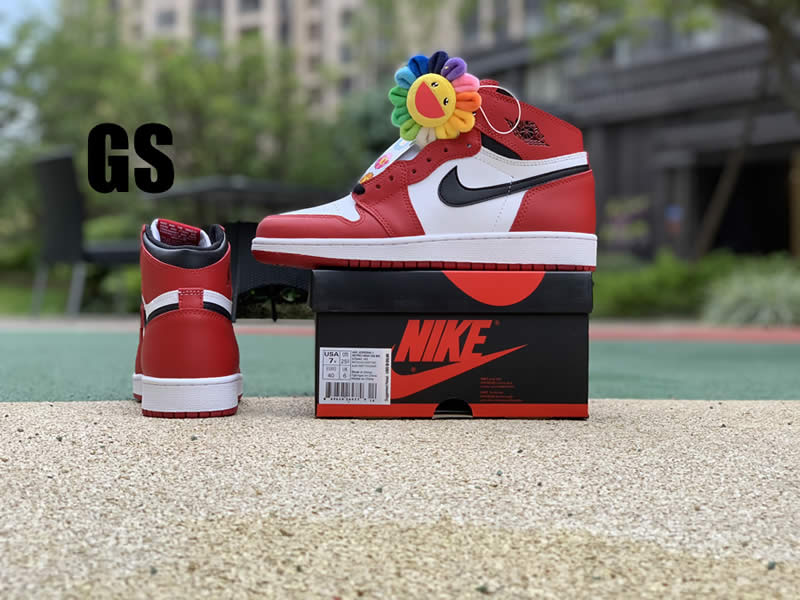 air jordan 1 retro high og 'chicago' red black white gs/womens pics 575441-101