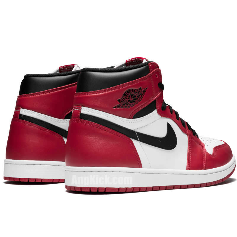 air jordan 1 retro high og 'chicago' red black white mens size 555088-101