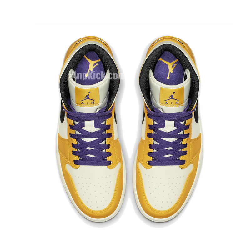 Air Jordan 1 Mid 2019 Lakers Yellow Purple Release Date 852542 700 (4) - newkick.app