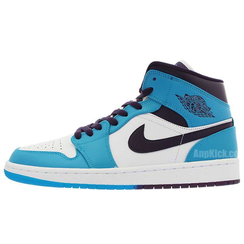 Air Jordan 1 Mid Hornets Blue Lagoon Grand Purple 554724 415 (1) - newkick.app